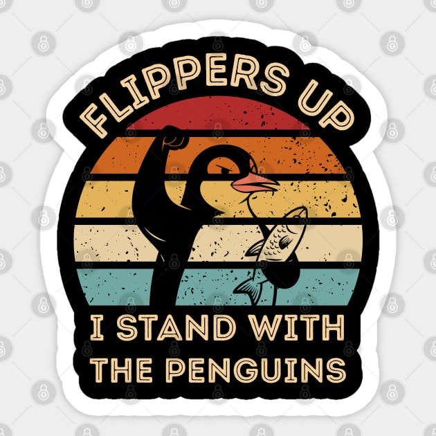Resist-Penguin Sticker by Creatifly Graphic Tees